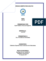 Didáctica Especial de Las Ciencias de La Naturaleza Tarea 1 y 2