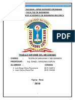 Informe de Maqueta Teoria de Maquinas