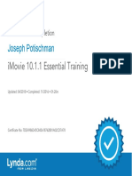 J. Potischman iMovie1011 EssentialTraining Certificate of Completion