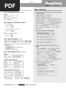 Grammar 6 Headway Beginner
