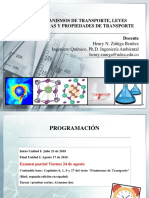 UNIDAD I Mecanismos de Transporte, Leyes Fenomenológicas y Propiedades de Transporte