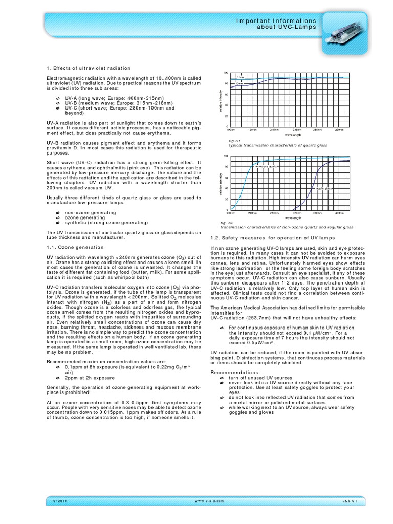 UV Radiation Effects and Safety Measures | PDF | Ultraviolet | Ozone