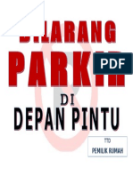 Dilarang Parkir