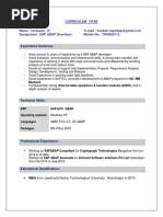 Curriculam Vitae Designation:SAP ABAP Developer Mobile No: 7095000112