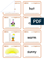 Flashcards Weather PDF