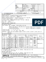 CALIBRATION DATA FOR INJECTION PUMP