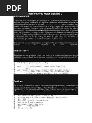 Metaexploitable 2 Pdf Contrasena Protocolo De Control De Transmision