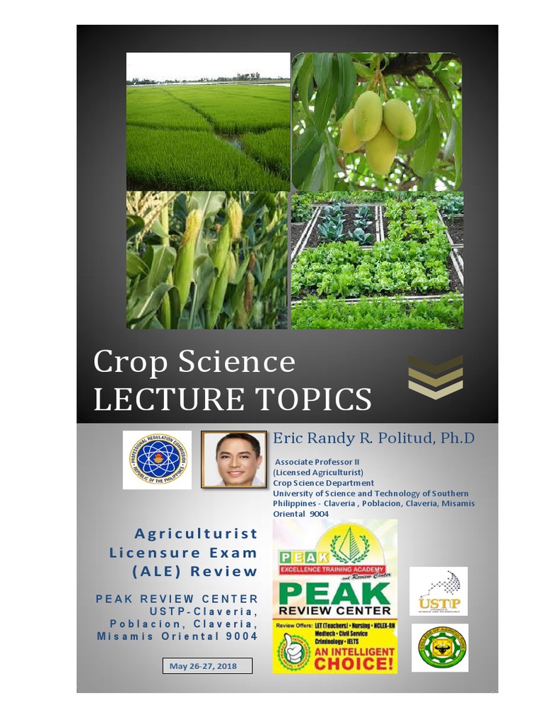 Crop Science Review for Licensure Exam | PDF | Agriculture | Maize