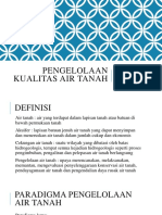 Pengelolaan Kualitas Air Tanah