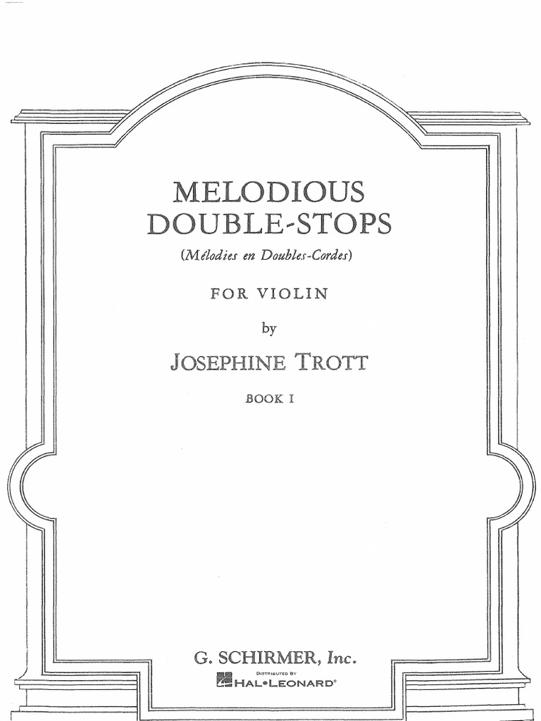 Josephine Trott Melodious Double Stops For Violin | PDF