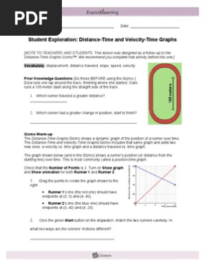 Distance Time Velocity Sem Pdf Velocity Speed