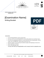 HSC Generic Writing Booklet