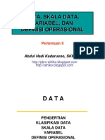 Statistik Kesehatan - Pertemuan II - Stikes WH - 2010 - Data-Variabel-DO