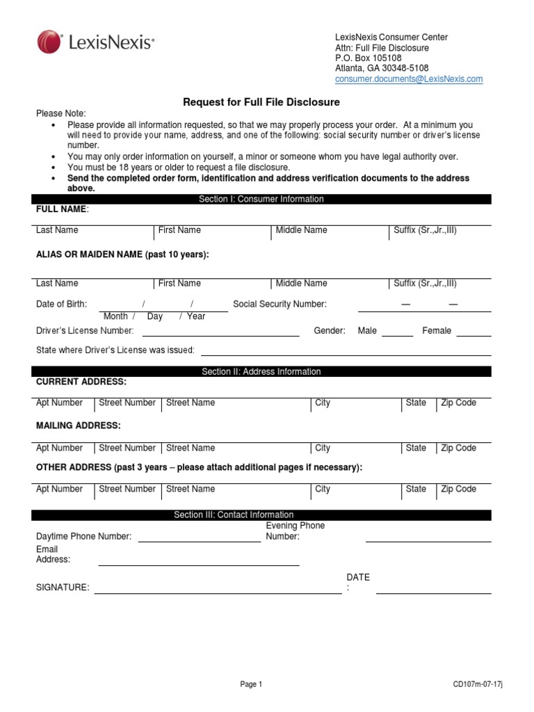 Request Free Lexisnexis Report