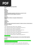 Test Questions - Mysql