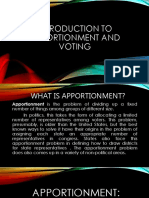 Introduction To Apportionment and Voting