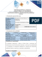 Guía de Actividades y Rúbrica de Evaluación - Paso 3 - Experimentos Aleatorios y Distribuciones de Probabilidad Continua