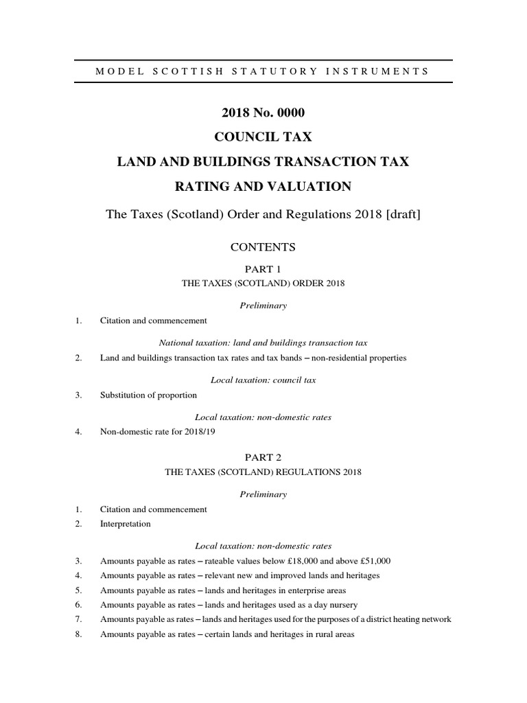 SM046 The Taxes (Scotland) Order and Regulations 2018 (Draft) PDF