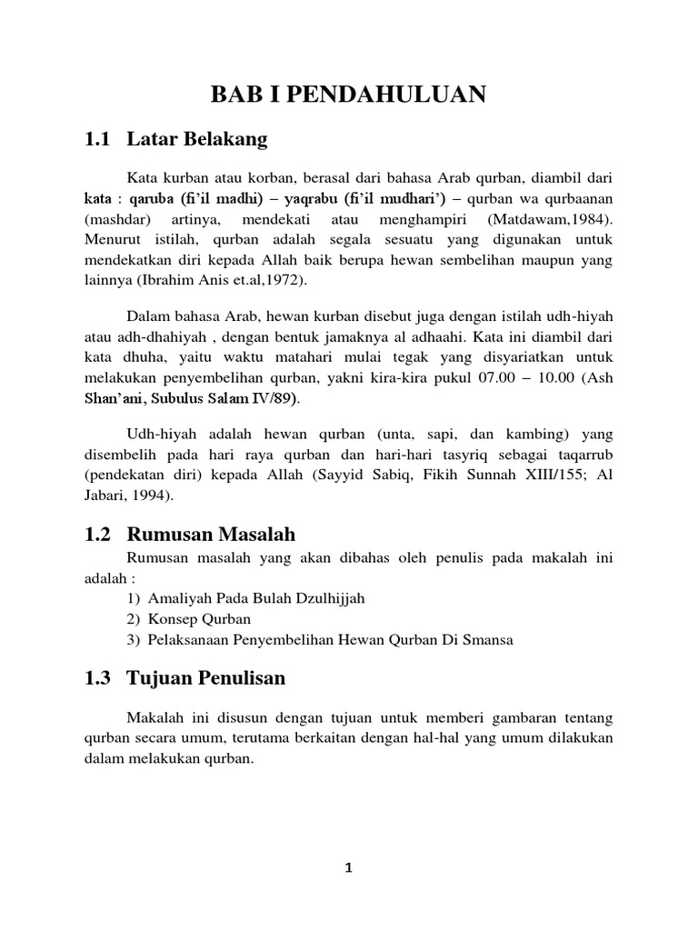 Makalah Kurban
