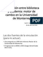 La Vinculación Entre Biblioteca y Academia: Motor de Cambio en La Universidad de Monterrey