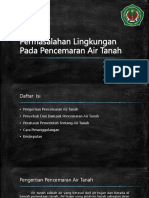 Permasalahan Lingkungan Pada Pencemaran Air Tanah