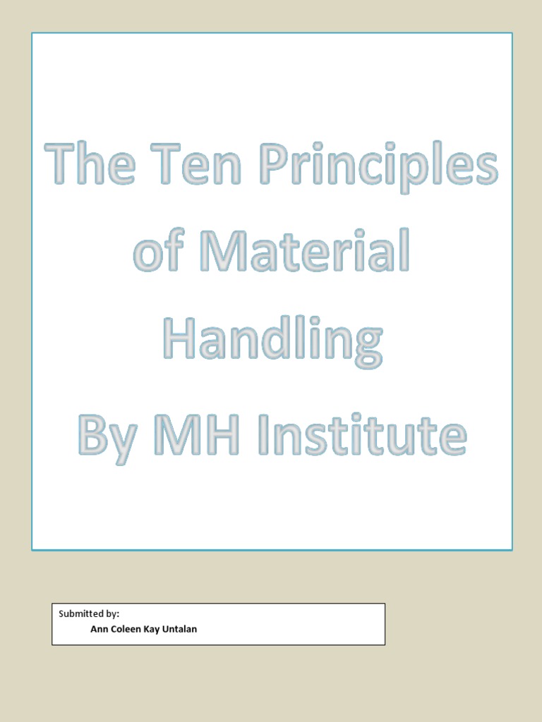 10 Principles of Material Handling PDF