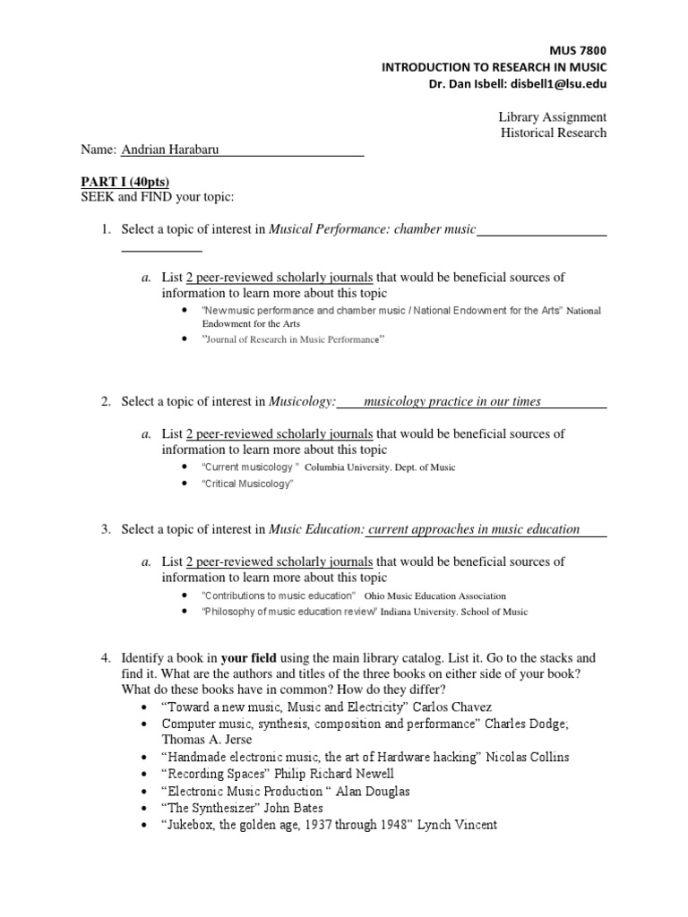 Research Proposal Starter Sheet (Creswell) Andrian PDF Musicology