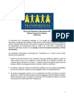 Reporte de Observación Elecciones Regionales y Municipales 2018