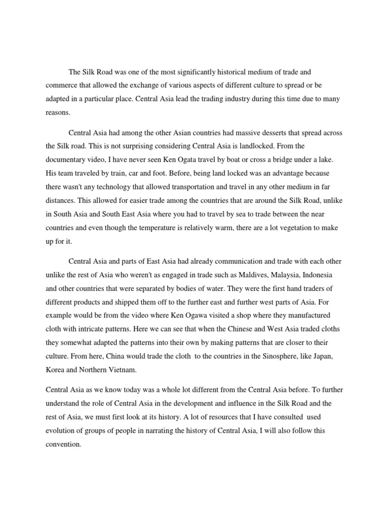 Silk road research paper image