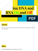turning dna and rna on and off  1 