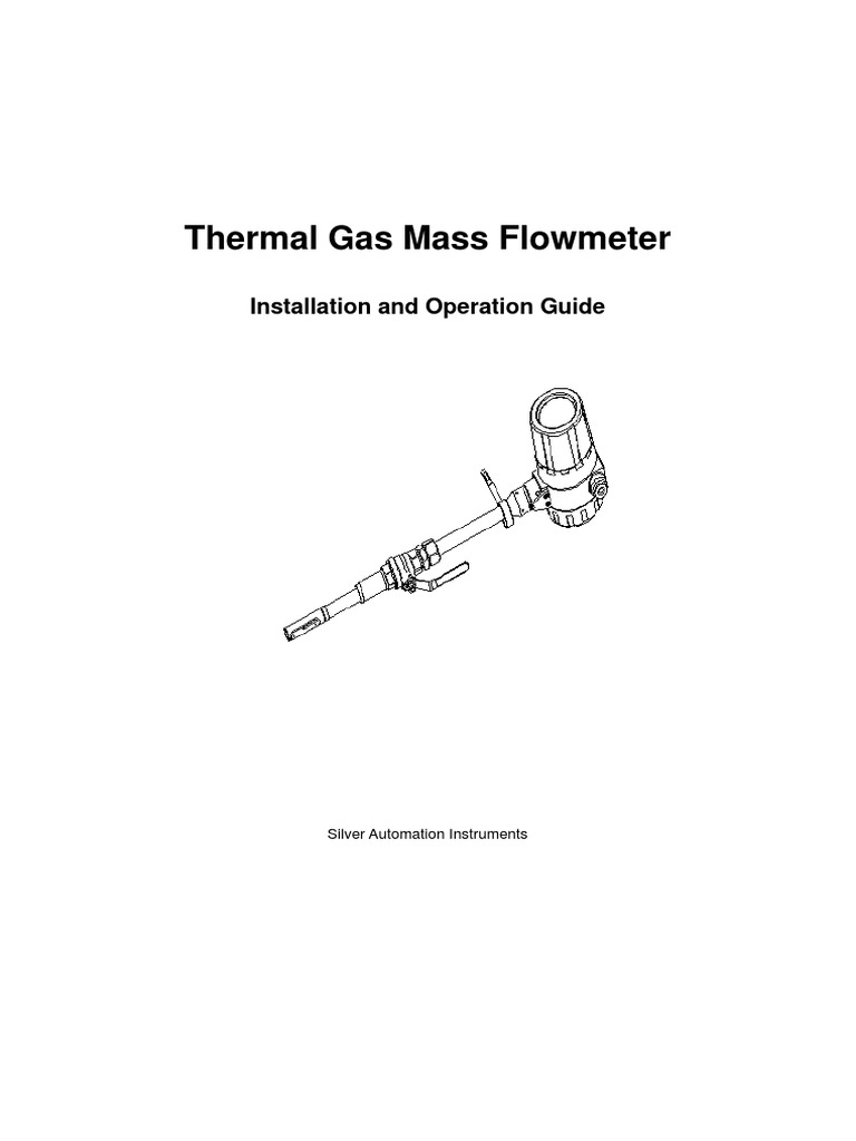 Thermal Gas Mass Flowmeter Guide | PDF | Flow Measurement | Pipe (Fluid ...