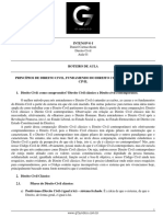 Roteiro de Aula - Aula 01 - Principios de Direito Civil, Fundamento Do Direito Civil e Personalidade Civil