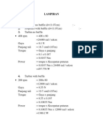Perhitungan Propeller dan Pedal Turbin dengan dan tanpa Buffle