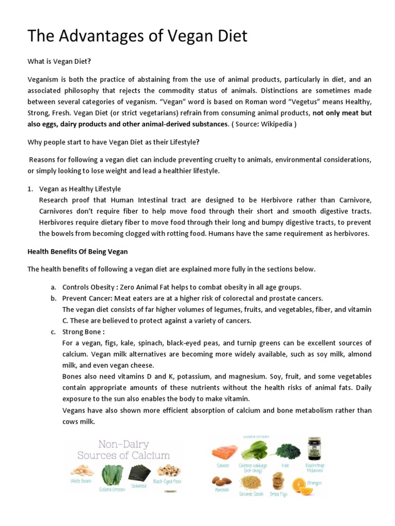 The Advantages of Vegan Diet PDF Veganism Meat