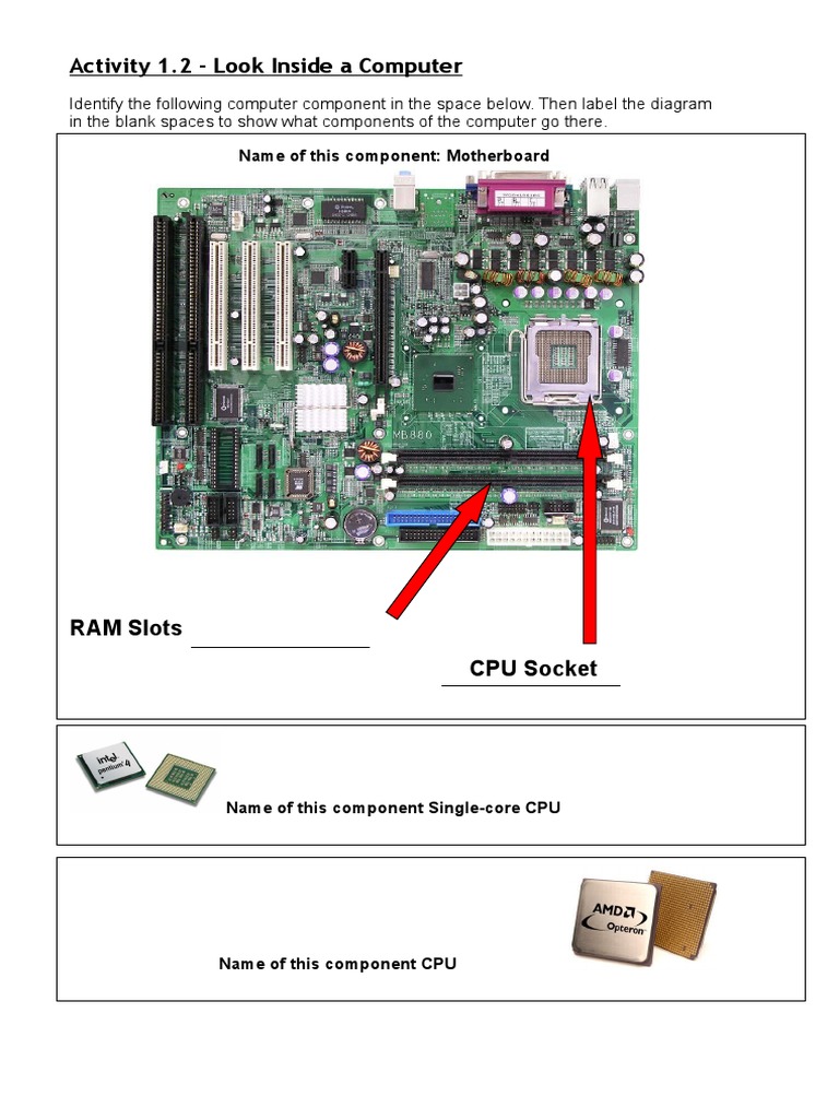 Computer Component Identification Guide | PDF