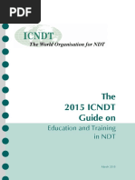 The 2015 ICNDT Guide On: Education and Training in NDT