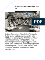 Sejarah Permainan Poker Online Terpopuler