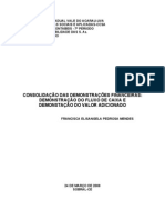 Consolidação Das Demonstrações Financeiras