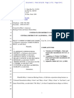 Complaint Against Claremont USD Et Al. (Dkt. #1) As Filed 10-12-18