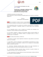 Lei Ordinaria Nº3774-1992 - Regime Jurídico Funcionários Municipais Araçatuba