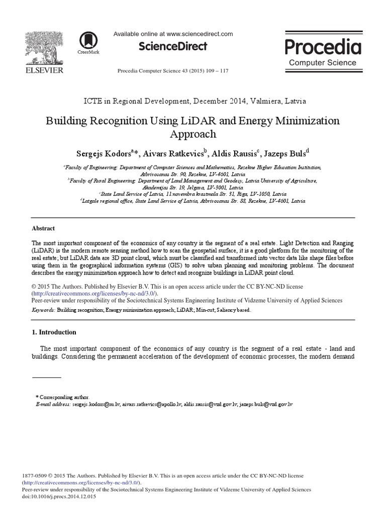 Building Recognition Using LiDAR | PDF | Remote Sensing | Lidar