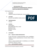 Guía de Practica #1 Analisis de Los Conceptos de Administracion, Gerencia Y Gestion en Los Servicios de Enfermeria