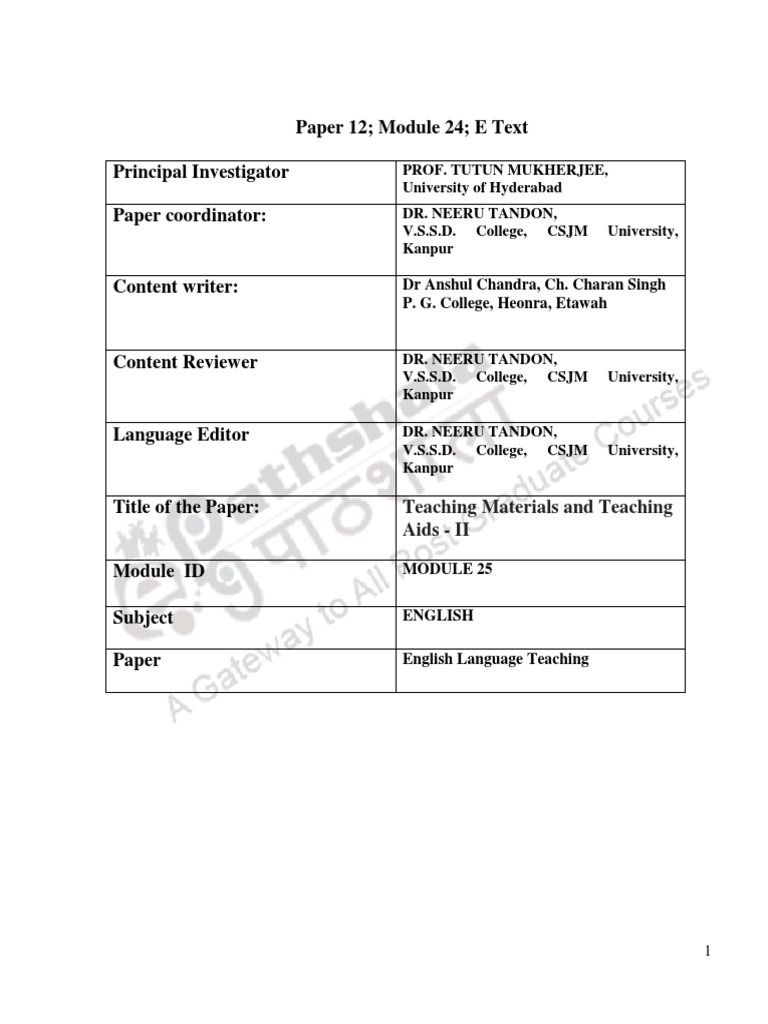 teaching material and teaching aids.pdf Teaching Method Teachers
