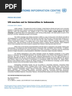 Download PR 2010-10-08 EN UN REACHES OUT TO UNIVERSITIES IN INDONESIA by United Nations Information Centre UNIC Jakarta SN39076370 doc pdf