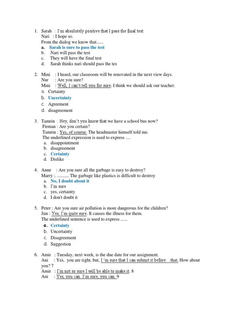 Soal Certainty And Uncertainty Ilmu Penerang