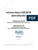 Performance Analysis of CBOE S&P 500 Options Selling Indices