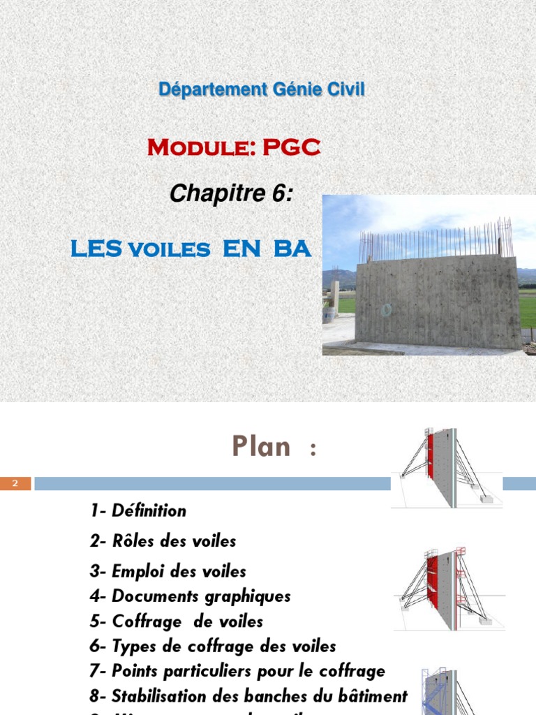 Diaporama Les Voiles en Béton armé PDF Bois Béton — free download