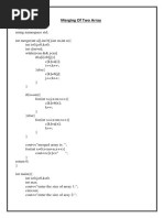 Merging of Two Array