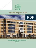 FPSC Annual Report 2016 Highlights Merit-Based Recruitment Reforms