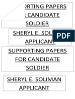 Supporting Papers For Candidate Soldier Sheryl E. Soliman Applicant Supporting Papers For Candidate Soldier Sheryl E. Soliman Applicant